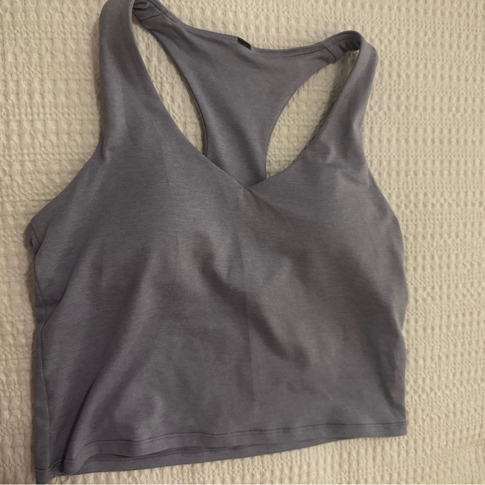 Vuori Women's Racerback Tank with Built in Bra - Lavender